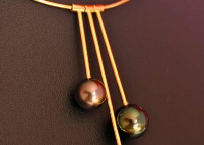 Collier BOREAL Or jaune perles de Tahiti perle gold des mers du Sud