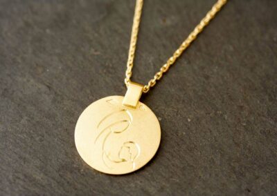 Médaille SCULPT or jaune gravure main