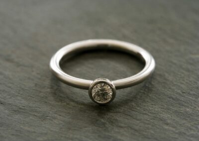 Solitaire HEIM Or gris diamant