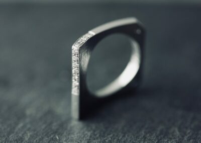 Alliance BAKKI Or gris palladie diamants