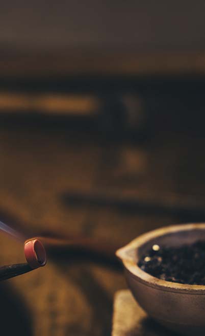 Anneau en fusion dans l'atelier de Sébastien