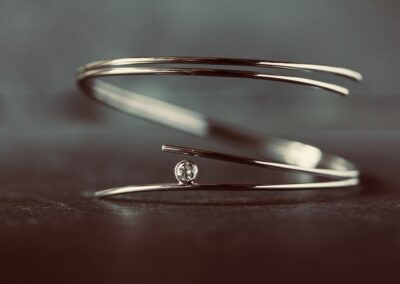 Bracelet FLEX PLUS or gris et diamant