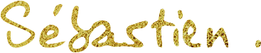 Logo Sébastien avec texture or